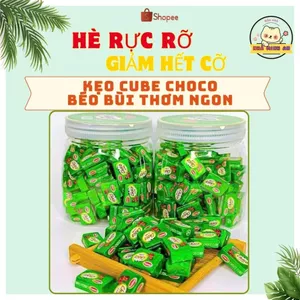 Kẹo Socola Choco Cube Hũ Lớn, Viên Socola Thơm Ngon Béo Ngậy, Đồ Ăn Vặt Năng Lượng