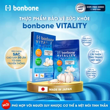 Viên Uống Hỗ Trợ Tái Tạo Năng Lượng Tỏi Đen bonbone VITALITY Nhật Bản Chính Hãng (Giúp Ngủ Ngon)