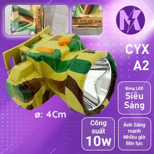 Đèn Đội Đầu CYX A2 LED Siêu Sáng Chiếu Xa Pin Sạc Câu Cá Đi Rừng Cắm Trại Kèm Sạc Dây Đeo