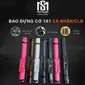 Bao Đựng Cơ Bida 1x1- Hộp Đựng Gậy Bi-a 1 Chuôi 1 Ngọn - Lót Nhung Êm Ái - MR.SUNG VIỆT NAM