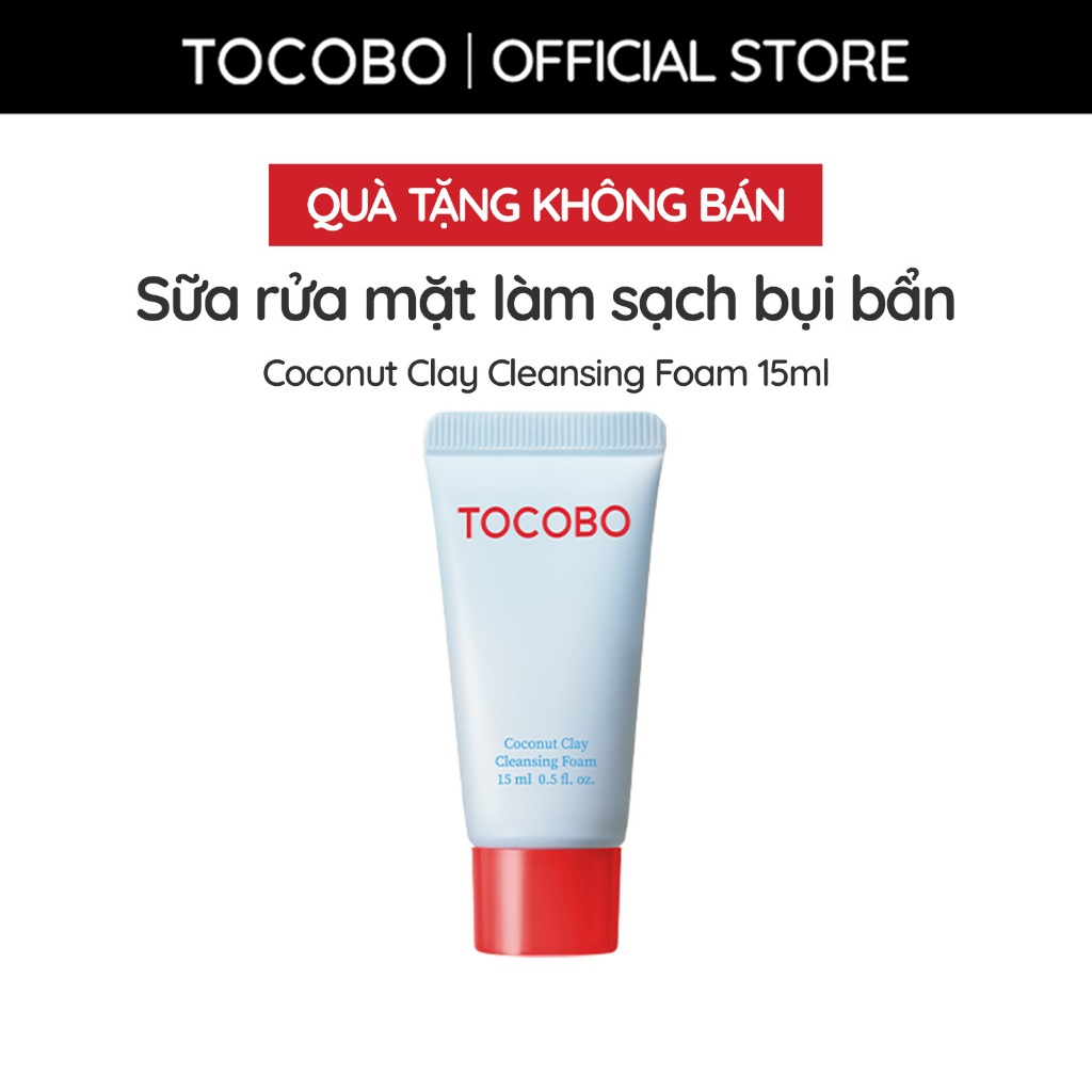 [Quà tặng] Sữa rửa mặt làm sạch bụi bẩn và  thu nhỏ lỗ chân lông Tocobo Coconut Clay 15ml