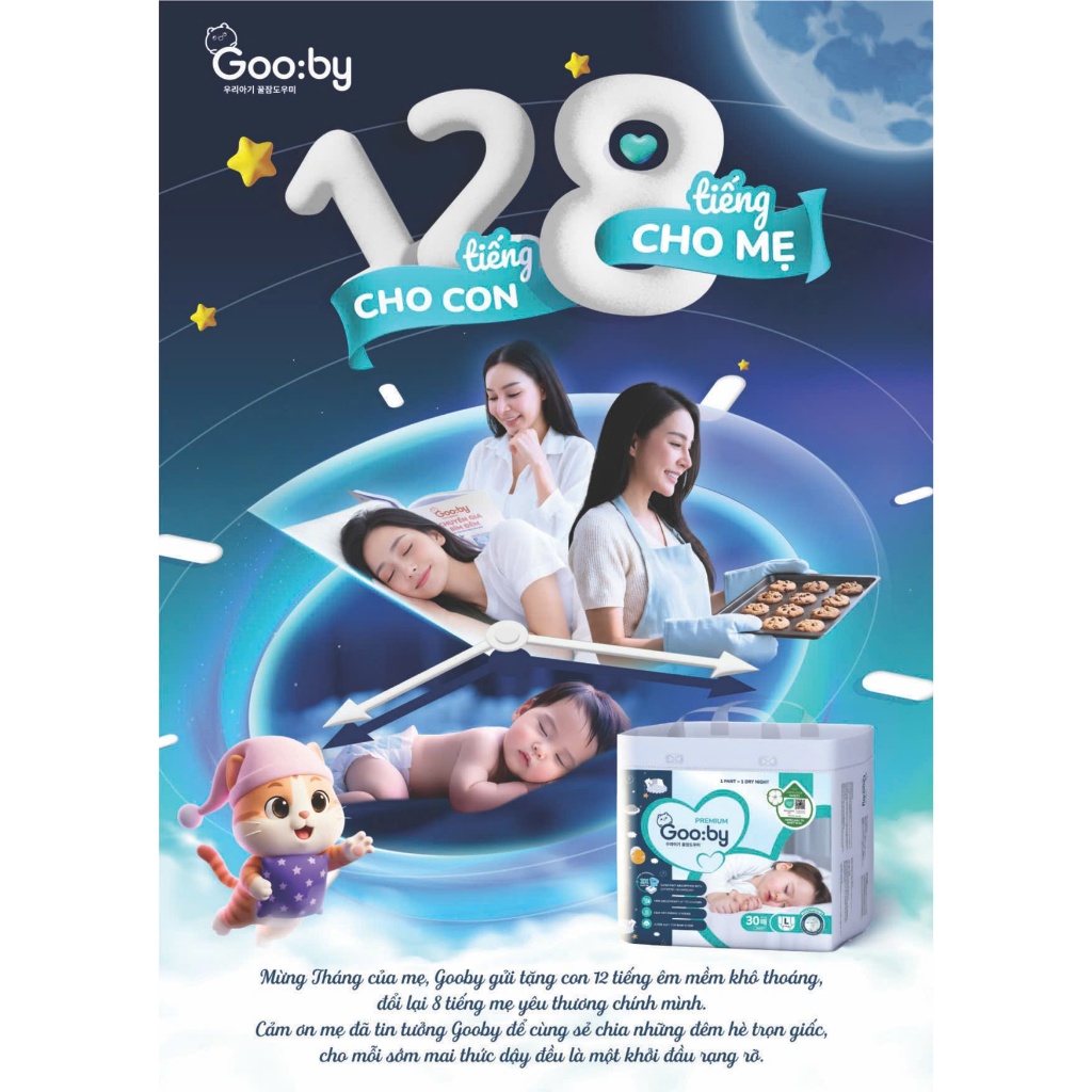 [Chính Hãng] Tã bỉm quần đêm Gooby Premium,chuyên gia bỉm đêm,tã dán tã quần đủ size M/L/XL/XXL/XXXL