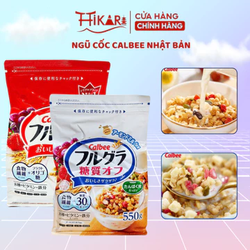 Ngũ Cốc Trái Cây Calbee Nhật Bản, ngũ cốc hoa quả sấy bổ sung dinh dưỡng tiện lợi