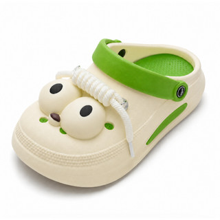 Sandal đi mưa mùa hè, đế dày nhiều màu, thoáng khí và thoải mái, trang trí mắt to dễ thương