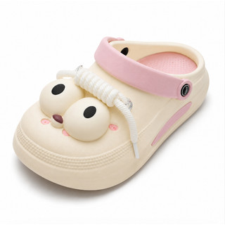 Sandal đi mưa mùa hè, đế dày nhiều màu, thoáng khí và thoải mái, trang trí mắt to dễ thương