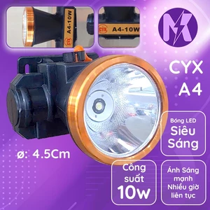 Đèn Đội Đầu CYX A4 LED Siêu Sáng 10W Pin Sạc Chiếu Xa Câu Cá Đi Rừng Sửa Chữa Kèm Sạc Dây Đeo
