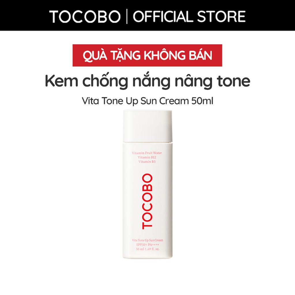 [QUÀ TẶNG KHÔNG BÁN - DATE 06.2027] Kem chống nắng nâng tone Tocobo Vita Tone Up SPF50+ PA++++ 50ml