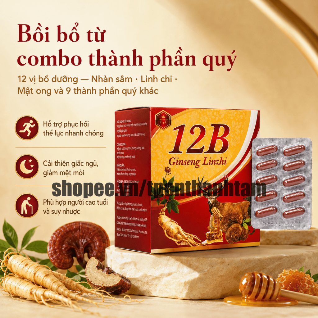 Viên uống Vitamin 12B 100V bổ sung Vitamin nhóm B tăng sức đề kháng, bồi bổ cơ thể