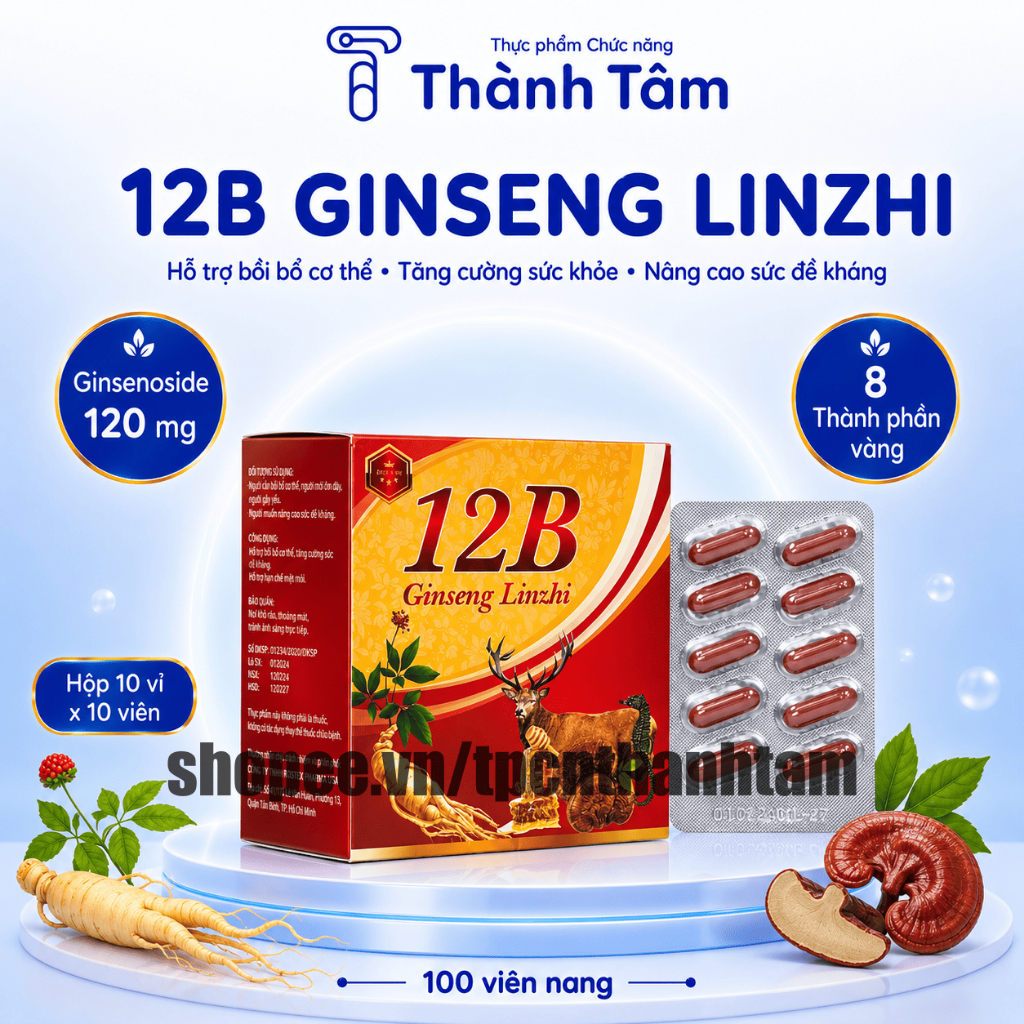 Viên uống Vitamin 12B 100V bổ sung Vitamin nhóm B tăng sức đề kháng, bồi bổ cơ thể