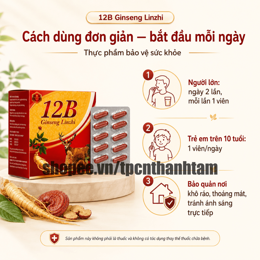 Viên uống Vitamin 12B 100V bổ sung Vitamin nhóm B tăng sức đề kháng, bồi bổ cơ thể
