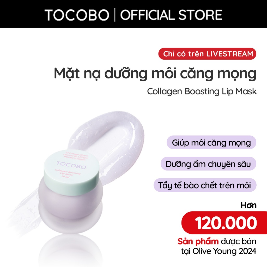 [KOL] Mặt nạ dưỡng môi căng mọng Tocobo Collagen Boosting Lip Mask 20ml