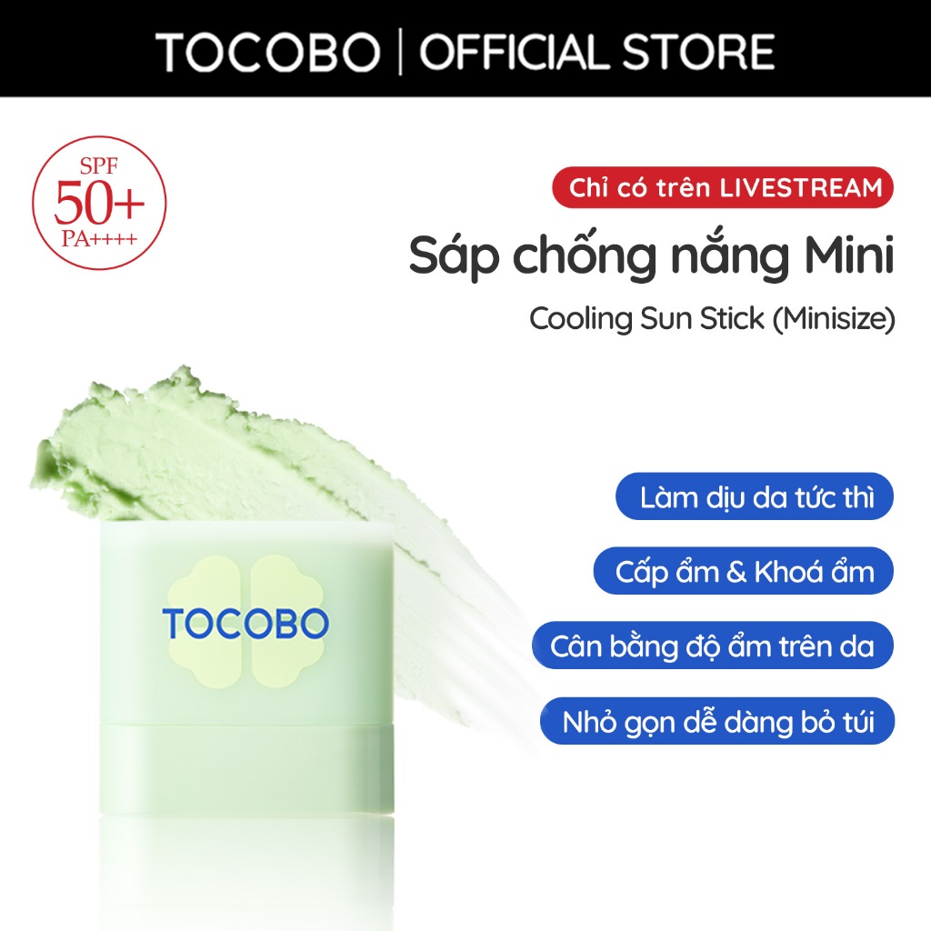 [KOL] Minisize Sáp chống nắng dịu da Cica Tocobo Cooling Sun Stick SPF50+ PA++++ 11g