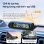 Unisen Thiết bị giám sát áp suất lốp xe ô tô TPMS LCD kỹ thuật số báo động an toàn ô tô sạc + năng