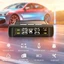 Unisen Thiết bị giám sát áp suất lốp xe ô tô TPMS LCD kỹ thuật số báo động an toàn ô tô sạc + năng