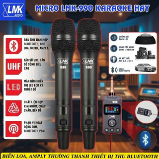 Micro Karaoke LMK 990 Không Dây, Sài Trên Xe Ôtô, Loa Kéo, Amply, Dàn Karaoke Gia Đình, Loa Bluetooth Mini, Âm Thanh Hay