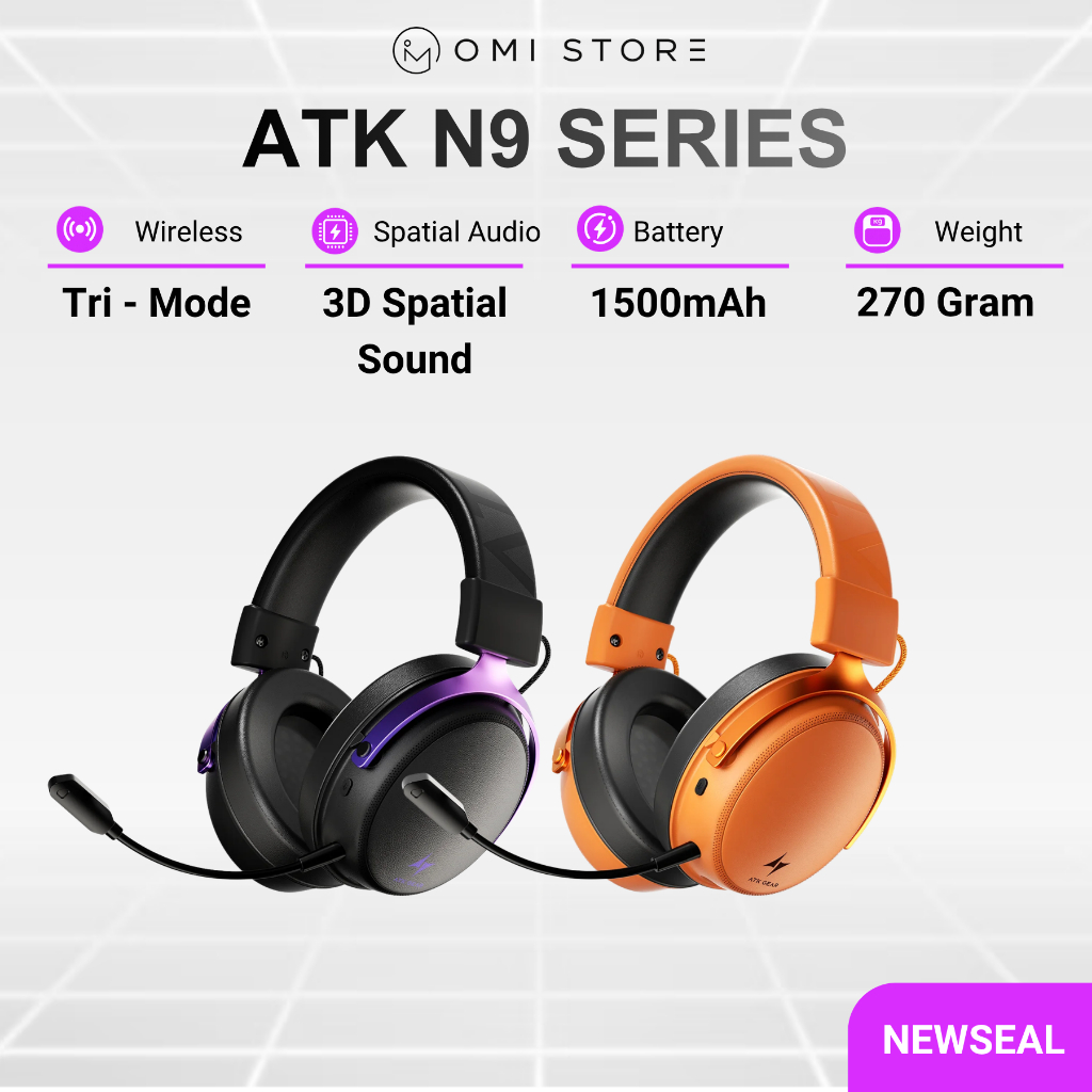 Tai nghe Gaming Không Dây ATK Neptune N9  Pro | N9 Ultra | 3 Mode Kết Nối | BH12T | BigBuy360 - bigbuy360.vn