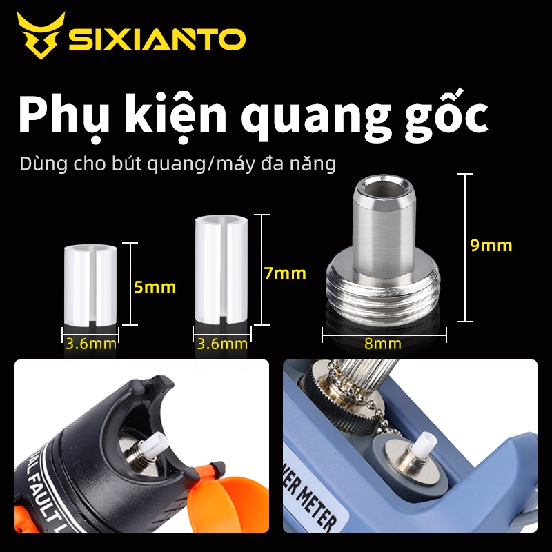 Combo 1 đầu sứ + Nắp chụp bút soi quang VFL - Phụ kiện bút soi quang
