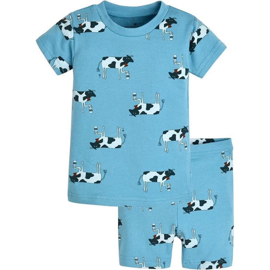 Bộ Moimoln Mỹ chất cotton modal chất mềm mát( Hàng dư xịn) hoạ tiết chú bò sữa cưng lắm