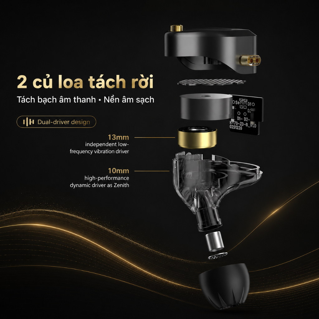 Tai nghe IEM KZ Vibe X Bass Rung Vật Lý Siêu Trầm, Gaming FPS, Nghe Nhạc, Xem phim | QMTECH STORE | BigBuy360 - bigbuy360.vn