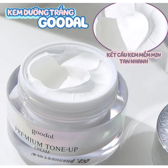 Kem Dưỡng Ốc Sên Goodal Premium Tone Up Cream Giảm Nếp Nhăn Và Dưỡng Da Chuyên Sâu - Ever Queen