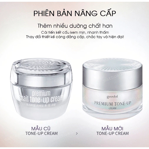 Kem Dưỡng Ốc Sên Goodal Premium Tone Up Cream Giảm Nếp Nhăn Và Dưỡng Da Chuyên Sâu - Ever Queen