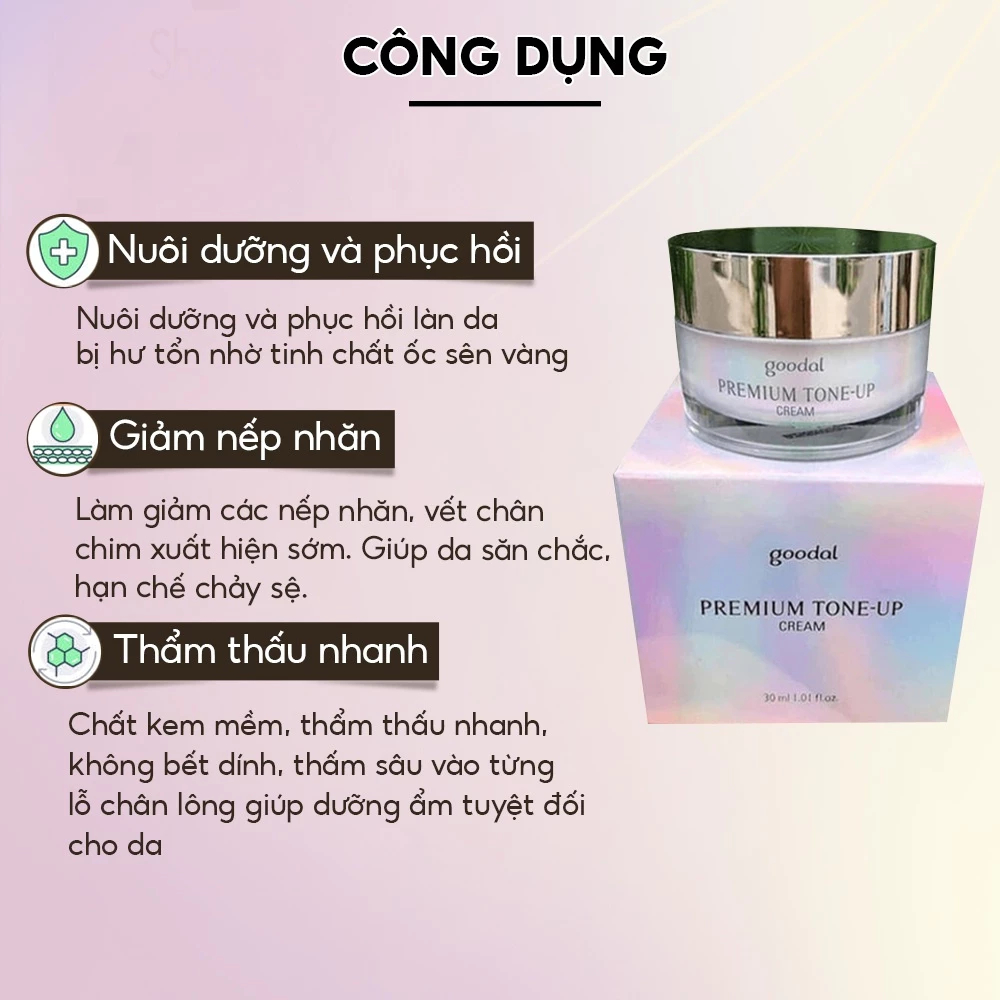 Kem Dưỡng Ốc Sên Goodal Premium Tone Up Cream Giảm Nếp Nhăn Và Dưỡng Da Chuyên Sâu - Ever Queen