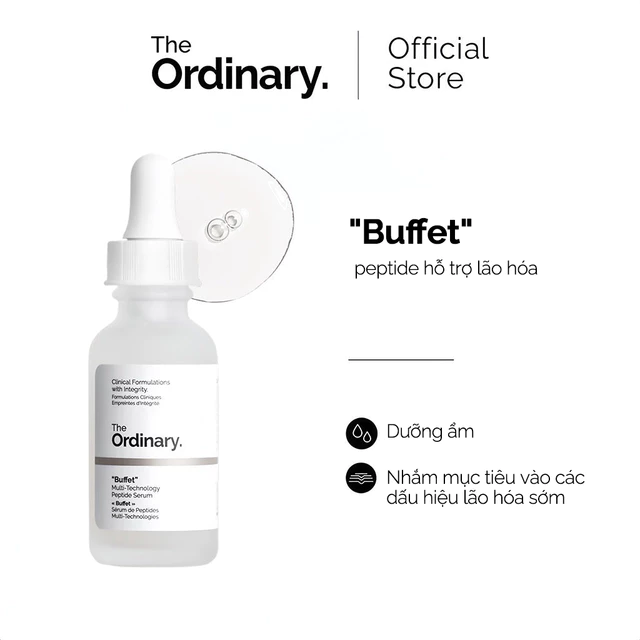 The Ordinary serum đa công nghệ peptide hỗ trợ da khỏe mịn "Buffet" Multi-Technology Peptide Serum 30ml