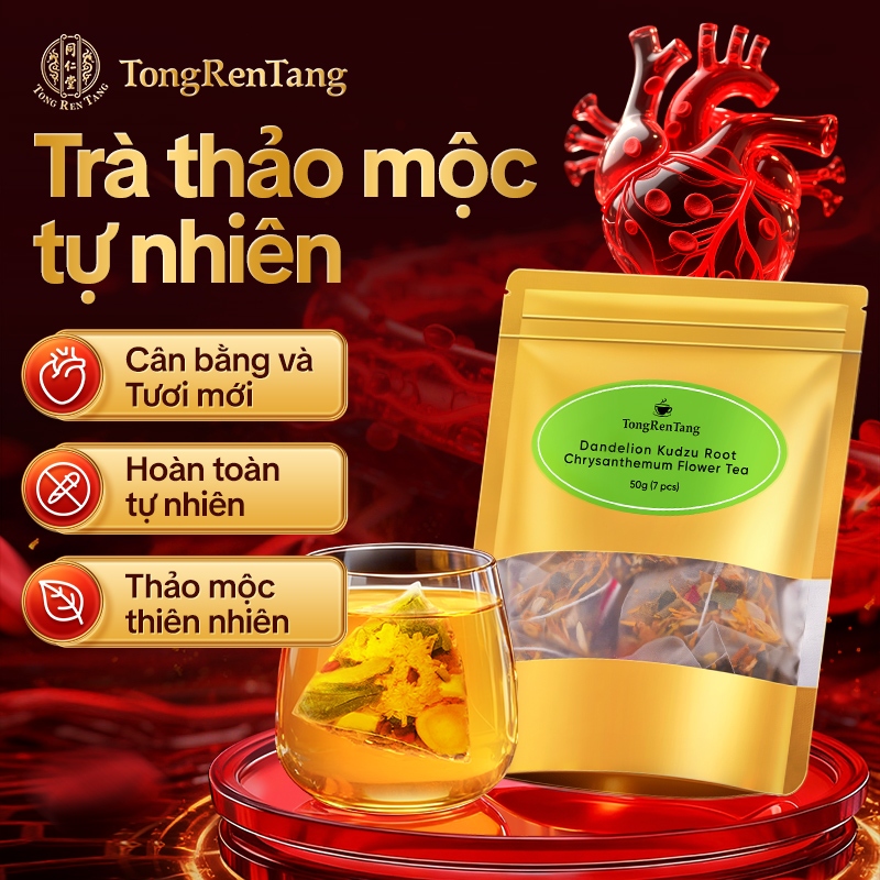 Tong Ren Tang Trà Thảo Mộc Tim Mạch Não – Hỗ Trợ Lưu Thông Máu, Giảm Mỡ Máu, Ổn Định Huyết Áp