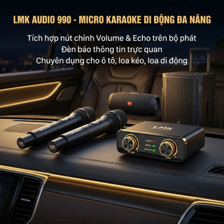 Micro Karaoke LMK 990 Không Dây, Dễ Dàng Sử Dụng Cho Loa Nghe Nhạc Mini, Hay Dàn Âm Thanh Gia Đình, Amaly Loa Kéo, Ô Tô