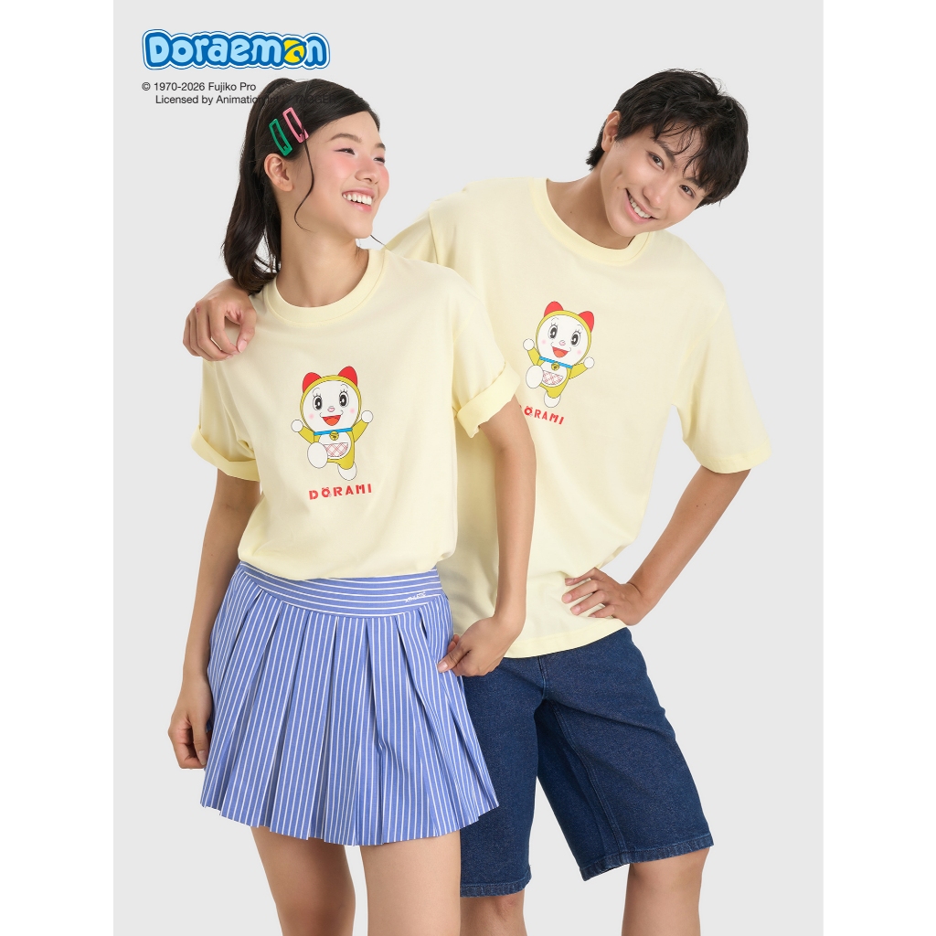 Áo phông unisex người lớn CANIFA Cotton USA cổ tròn ngắn tay in họa tiết 5TS26S004