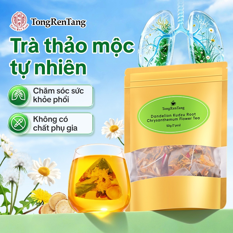 Tong Ren Tang Trà Thảo Mộc Phổi – Hỗ Trợ Làm Dịu Cổ Họng, Giảm Đờm, Thanh Phế, Dễ Thở