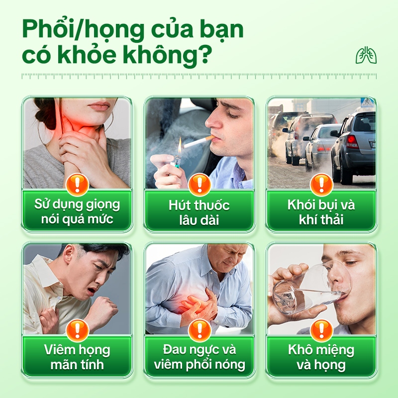 Tong Ren Tang Trà Thảo Mộc Phổi – Hỗ Trợ Làm Dịu Cổ Họng, Giảm Đờm, Thanh Phế, Dễ Thở