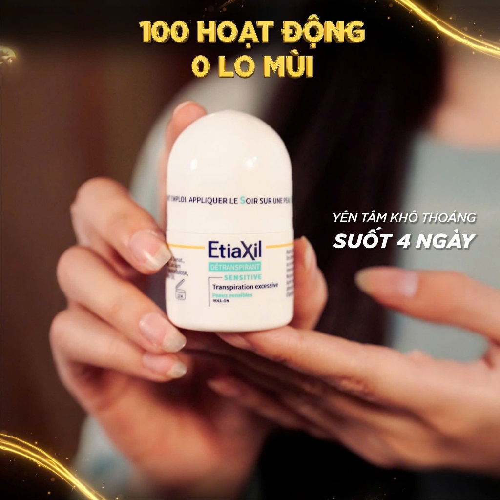 Lăn khử mùi Etiaxil dành cho da nhạy cảm (nhãn xanh) - Etiaxil Détranspirant Sensitive