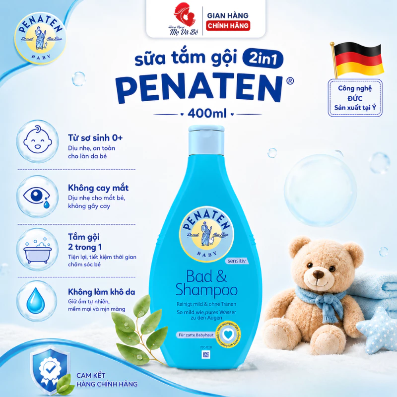 Sữa tắm gội Penaten 400ml