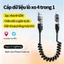 Cáp sạc nhanh 4 trong 1 Cáp dữ liệu lò xo USB Type-C Cáp sạc 65W Cáp sạc ô tô Dùng được cho mọi loại điện thoại di động