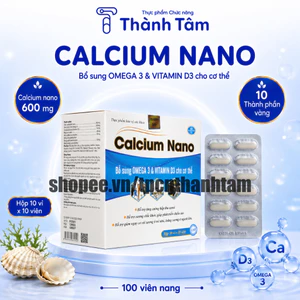 Viên uống CALCIUM NANO XANH DƯƠNG 100V bổ sung canxi giúp tăng chiều cao, chắc khỏe xương