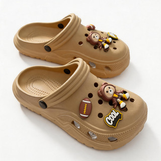 Sandal đi mưa mùa hè, đế dày, thoáng khí và thoải mái, trang trí gấu nhỏ dễ thương