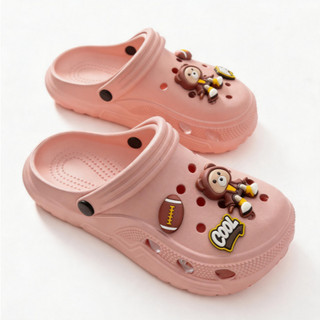 Sandal đi mưa mùa hè, đế dày, thoáng khí và thoải mái, trang trí gấu nhỏ dễ thương