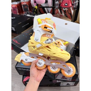 Giày patin trẻ em [Jianer] Flying Eagle S5S Pro Buzz bánh cao su đặc,càng kim loại chịu lực dưới 80kg 3 màu đen/hồng/tím