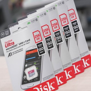 Thẻ nhớ MicroSDXC SanDisk Ultra A1 256GB Class 10 U1 150MB/s hỗ trợ quay video 2K (Đỏ)