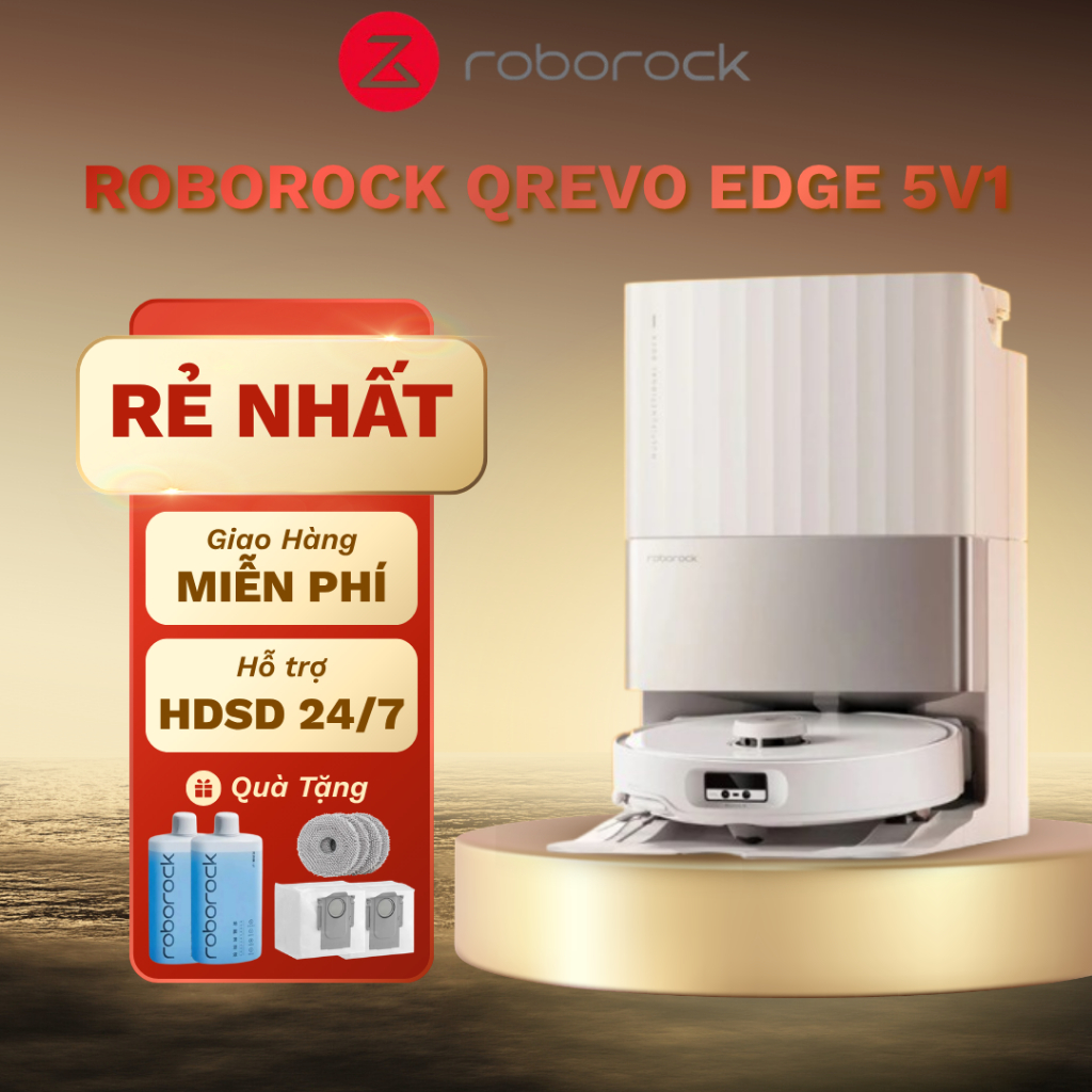 [CHÍNH HÃNG] Robot Hút Bụi Roborock Q Revo 5V1 – Hút + Lau 2 Trong 1, LDS Bản Đồ Thông Minh