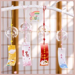 Chuông Gió Thủy Tinh Nhật Bản Furin Treo Trang Trí Phòng Ngủ Bàn Học Decor Xinh Quà Tặng May Mắn
