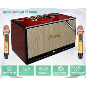 Loa xách tay Karaoke Di Động N2283K, Bass Đôi 20cm, Công Suất 500W, Loa 2 Đường Tiếng, Mic UHF - Hàng chính hãng