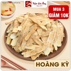 Hoàng kỳ 100g, khô, sạch, thái lát mỏng, trà hoàng kì, hỗ trợ bổ thận, giúp ăn ngon, bổ khí huyết