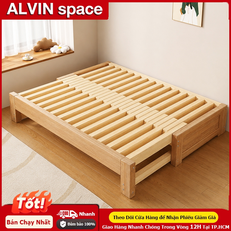 ALVIN Giường ngủ gỗ giường gấp gọn thông minh Có thể thu gọn  Gỗ thân thiện với môi trường  Chống ẩm  Chống gỉ | BigBuy360 - bigbuy360.vn