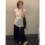 𝗘𝗹𝗹𝗲 𝗟𝗶𝗻𝗲𝗻- Áo Linen cổ đỗ kèm dây xinh