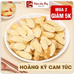 Hoàng kỳ cam túc sấy khô 100g, phiến đẹp, vân tròn già, thơm, sạch - Tiệm Lãn Ông