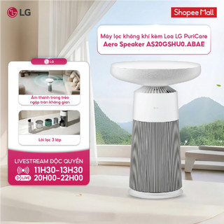 Máy lọc không khí kèm Loa LG PuriCare Aero Speaker AS20GSHU0.ABAE, Diện tích lọc 19.8m² Bảo Hành Chính Hãng 12 Tháng