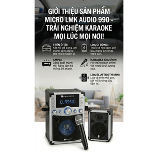 Micro Không Dây Karaoke LMK audio 990 - Micro Karaoke Chống Hú, Chống Nhiễu Dành Cho Loa Kéo, Amply...