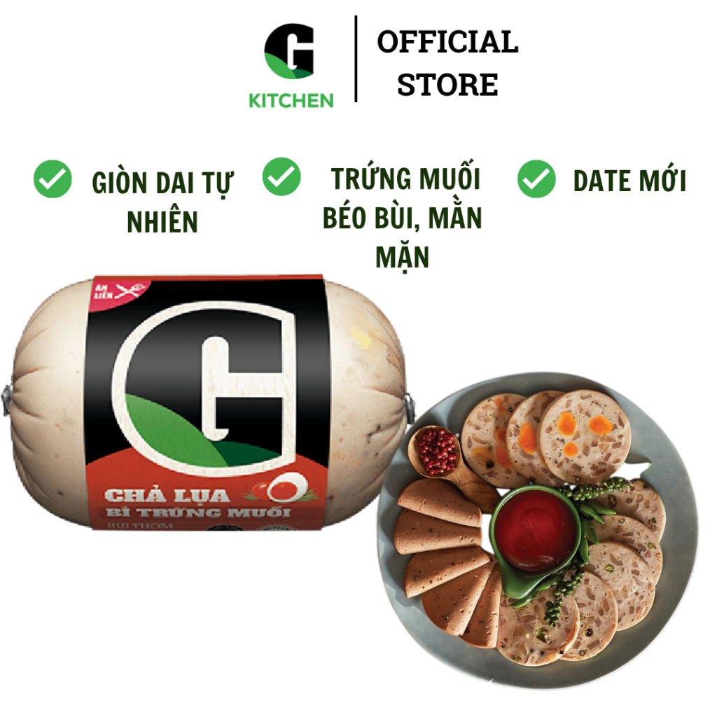 Chả lụa bì trứng muối G Kitchen 200g/500g [Giao HCM]